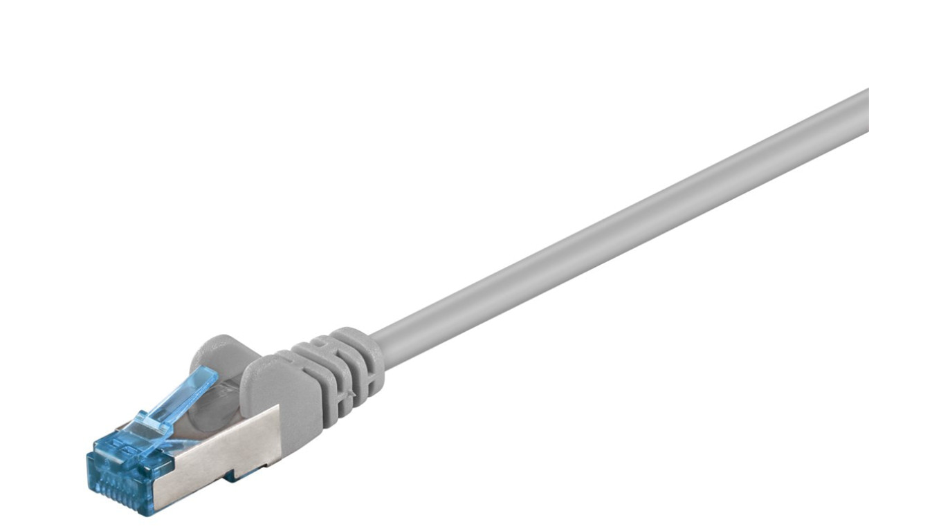 CAT 6AKabel łączący, S/FTP (PiMF), Szary - Długość kabla 0.5 m