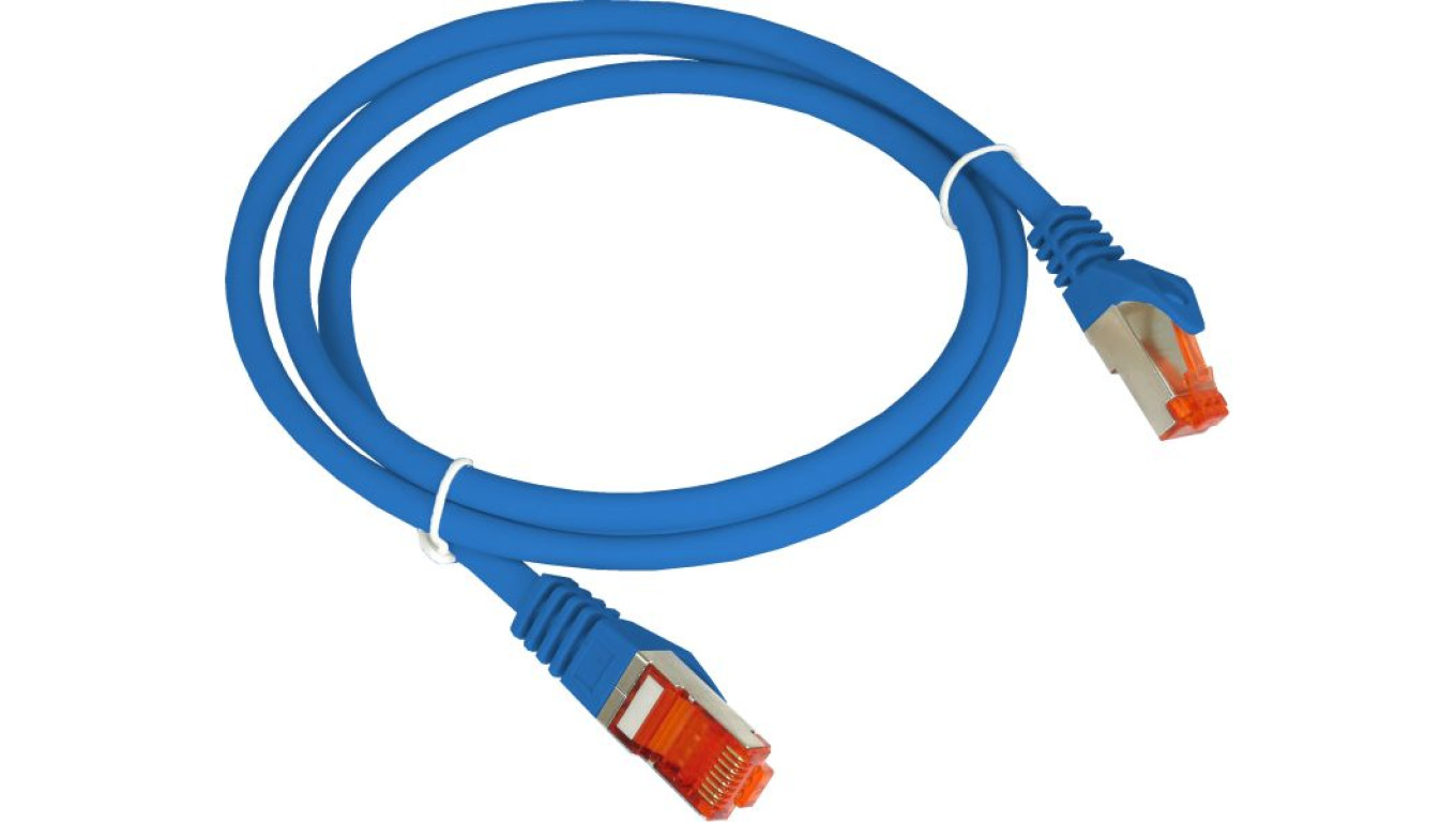 Patch-cord F/UTP kat.6 PVC 0.5m niebieski KKS6NIE0.5
