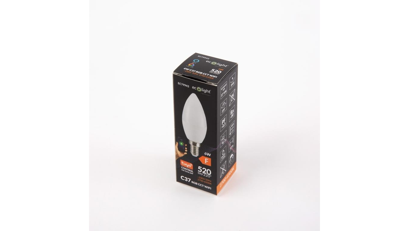 Żarówka LED SMART TUYA Świeczka E14 6W RGB CCT Wifi tuya