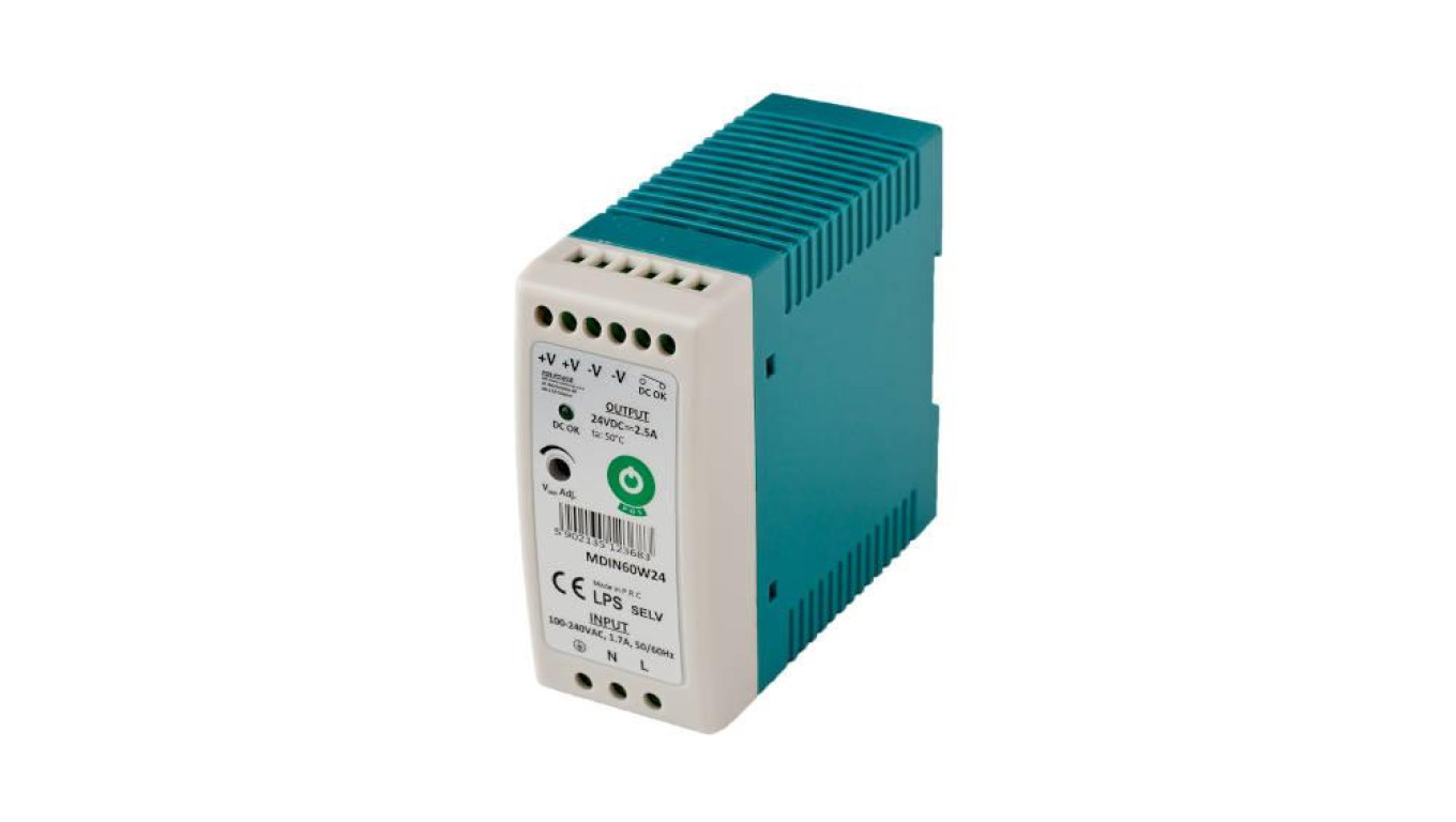 MDIN60W24 zasilacz na szynę DIN 60W 24V/2.5A, SLIM