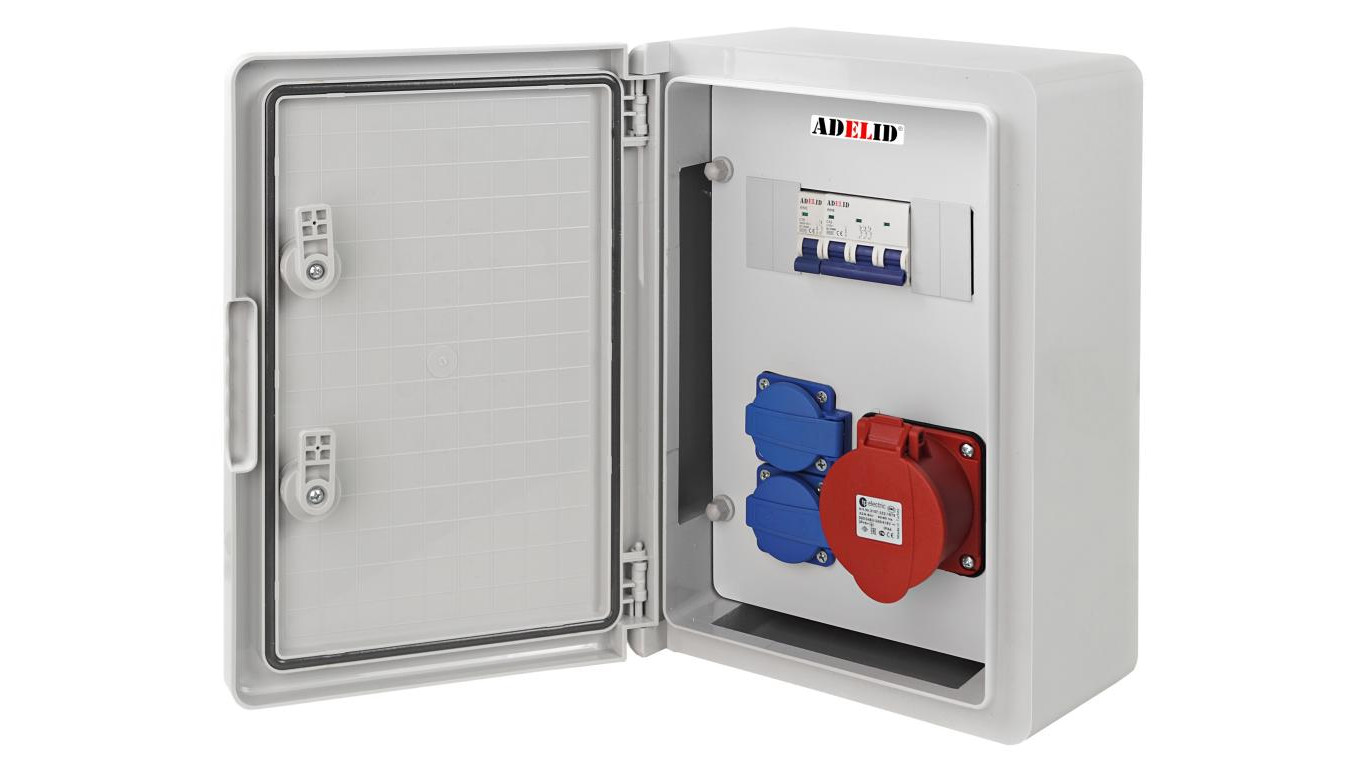 RSZ ROZDZIELNIA ELEKTRYCZNA ROZDZIELNICA BUDOWLANA SKRZYNKA ABS 32A 2x230V RSZ8-102C101