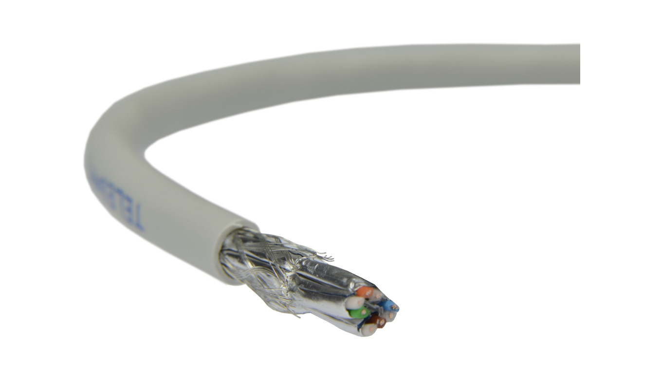 Kabel FTP kat.7 S/FTP 4x2x0,46 linka szara LSOH Telegärtner /305m/