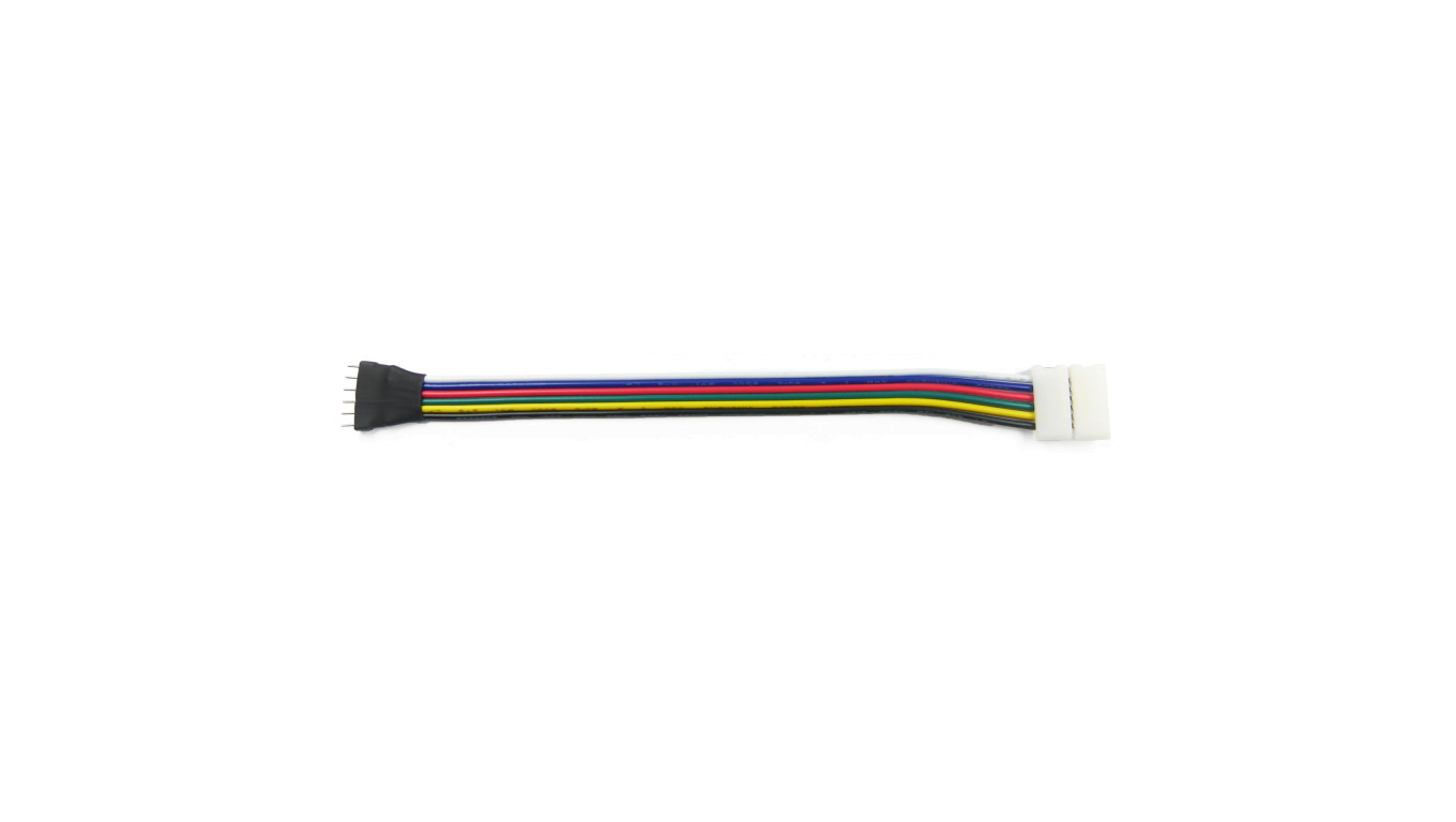 Złączka do taśmy led RGB+CCT t+k 6-pin łączy taśmę RGB+CCT 12mm z kontrolerem