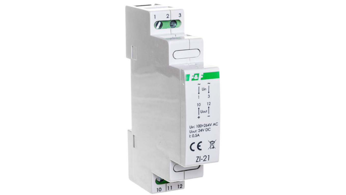 Zasilacz impulsowy ZI-21 24V DC 0,5A 12W