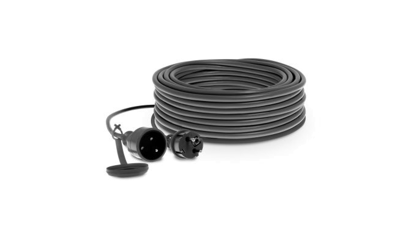 Przedłużacz warsztatowy 1-gniazdo z/u 30m /H05RR-F 3x1,5/ 16A czarny