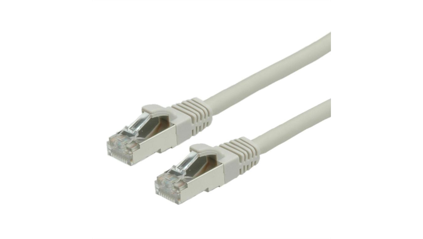 VALUE Kabel krosowy kat. 6 (klasa E) S/FTP (PiMF), LS0H, szary, 0,5 m