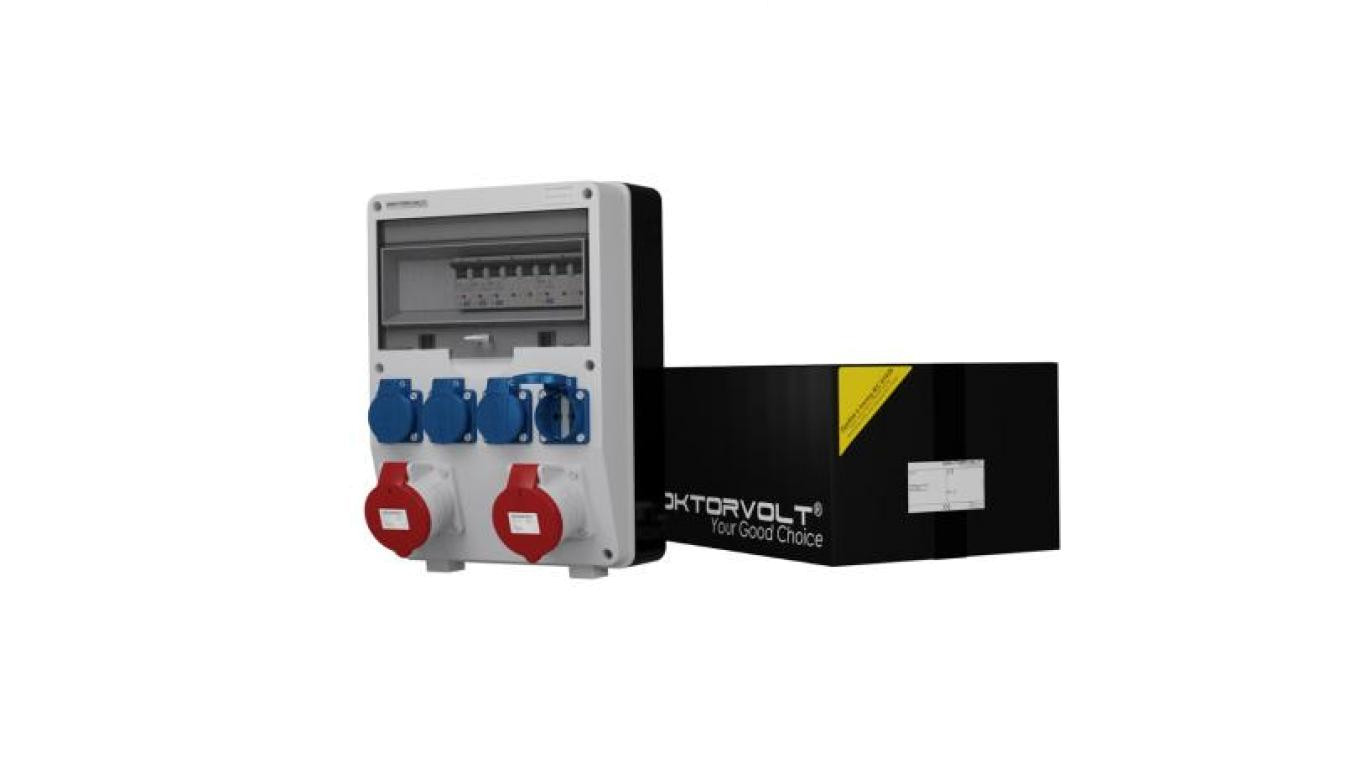 Rozdzielnica budowlana TD-S 2x32A 4x230V Schuko Doktorvolt 2183